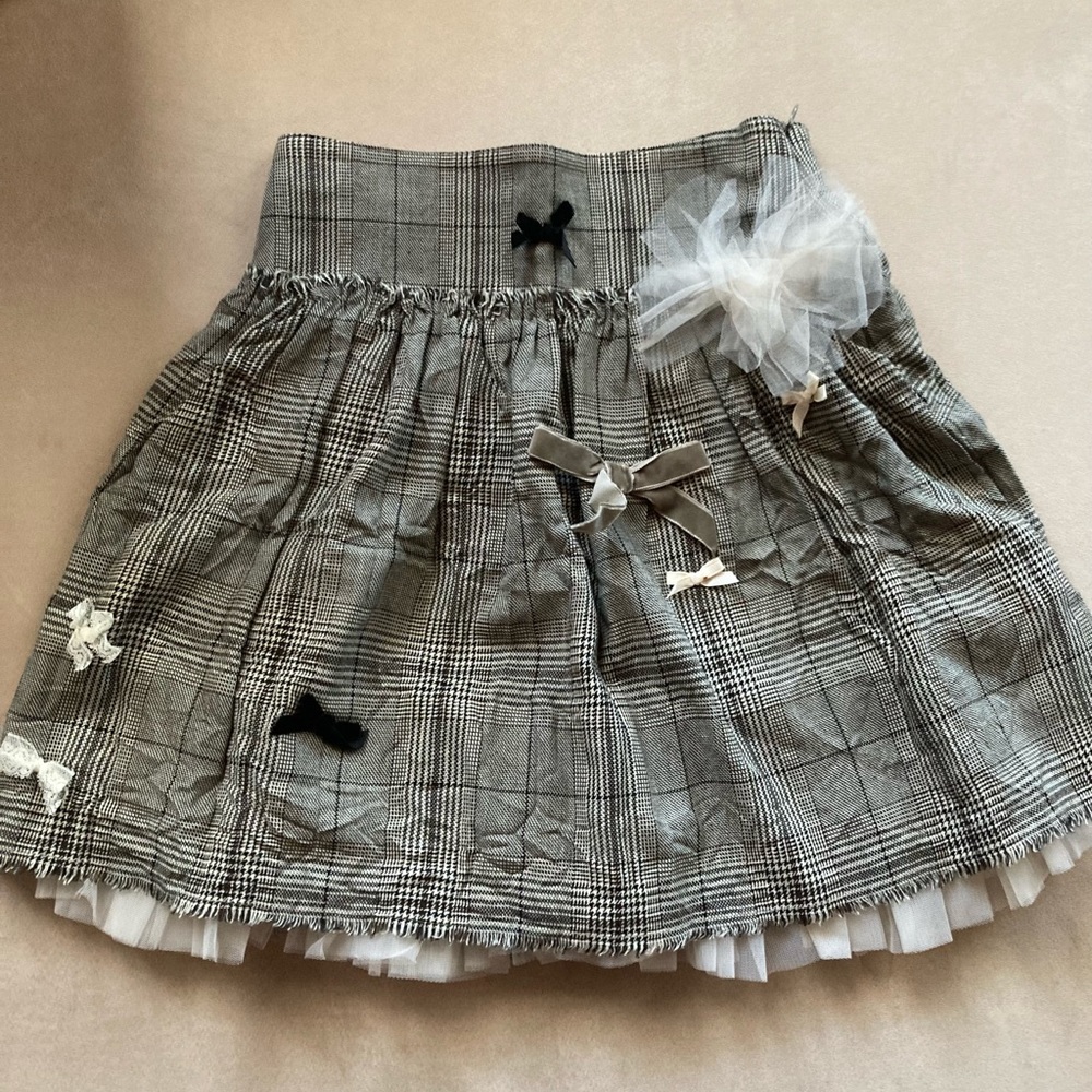 Lili Gaufrette Made in France Girls Embellished Skirt Sz 10